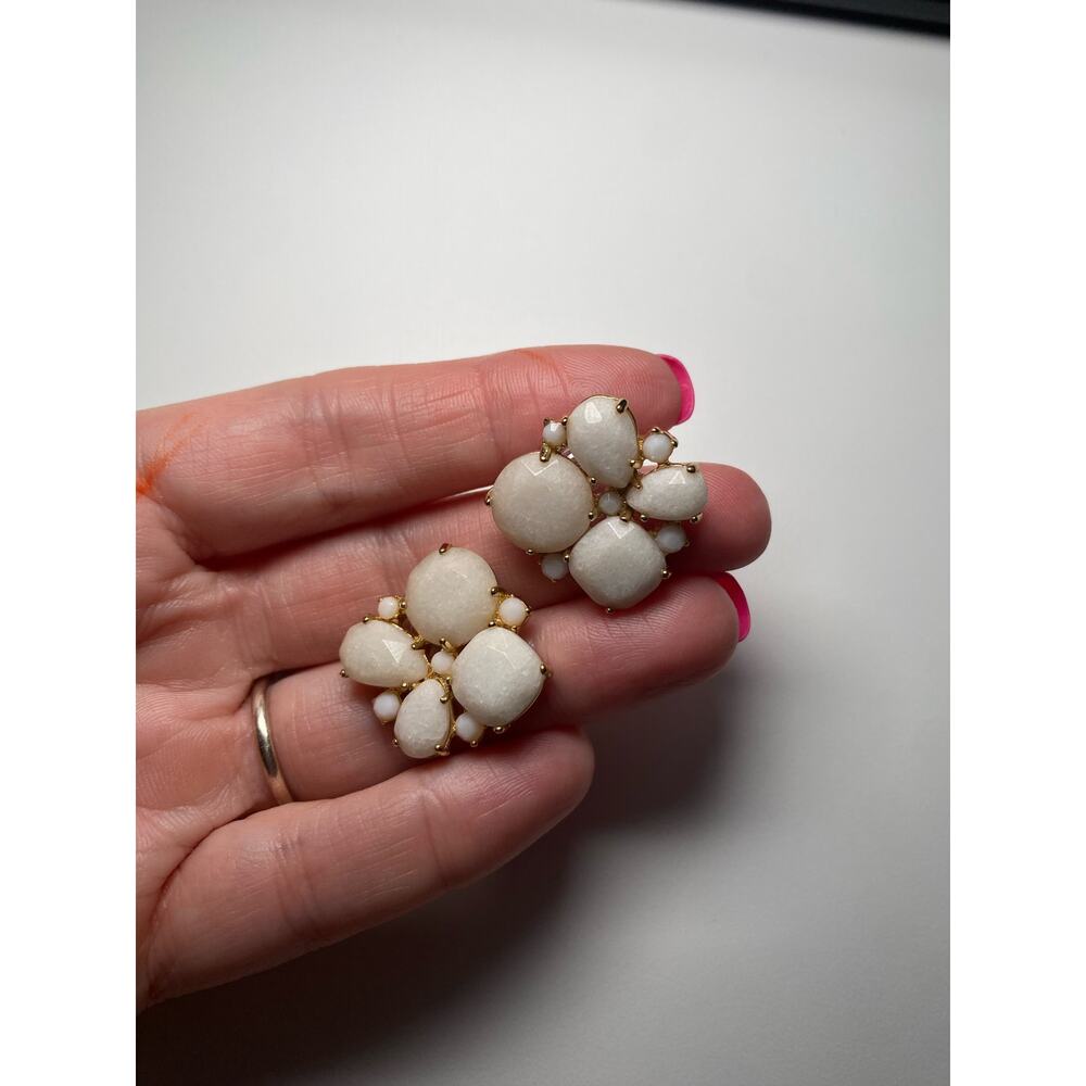 Kate Spade Vintage Seastone Sparkle Ivory Earrings‎